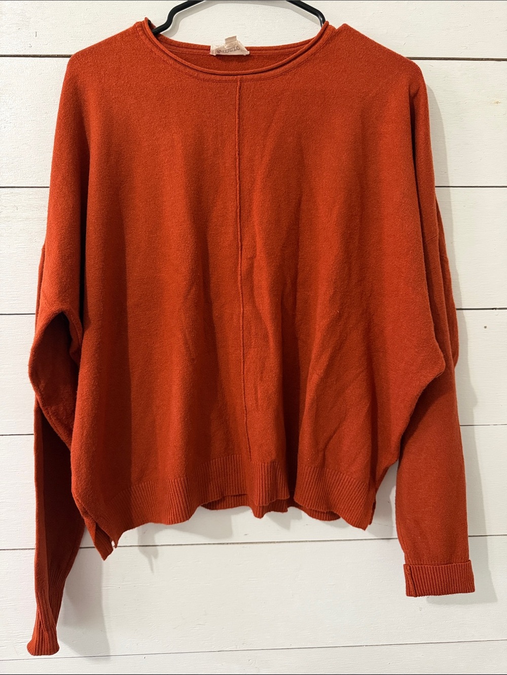 Women's Crewneck Sweater in Burnt Orange